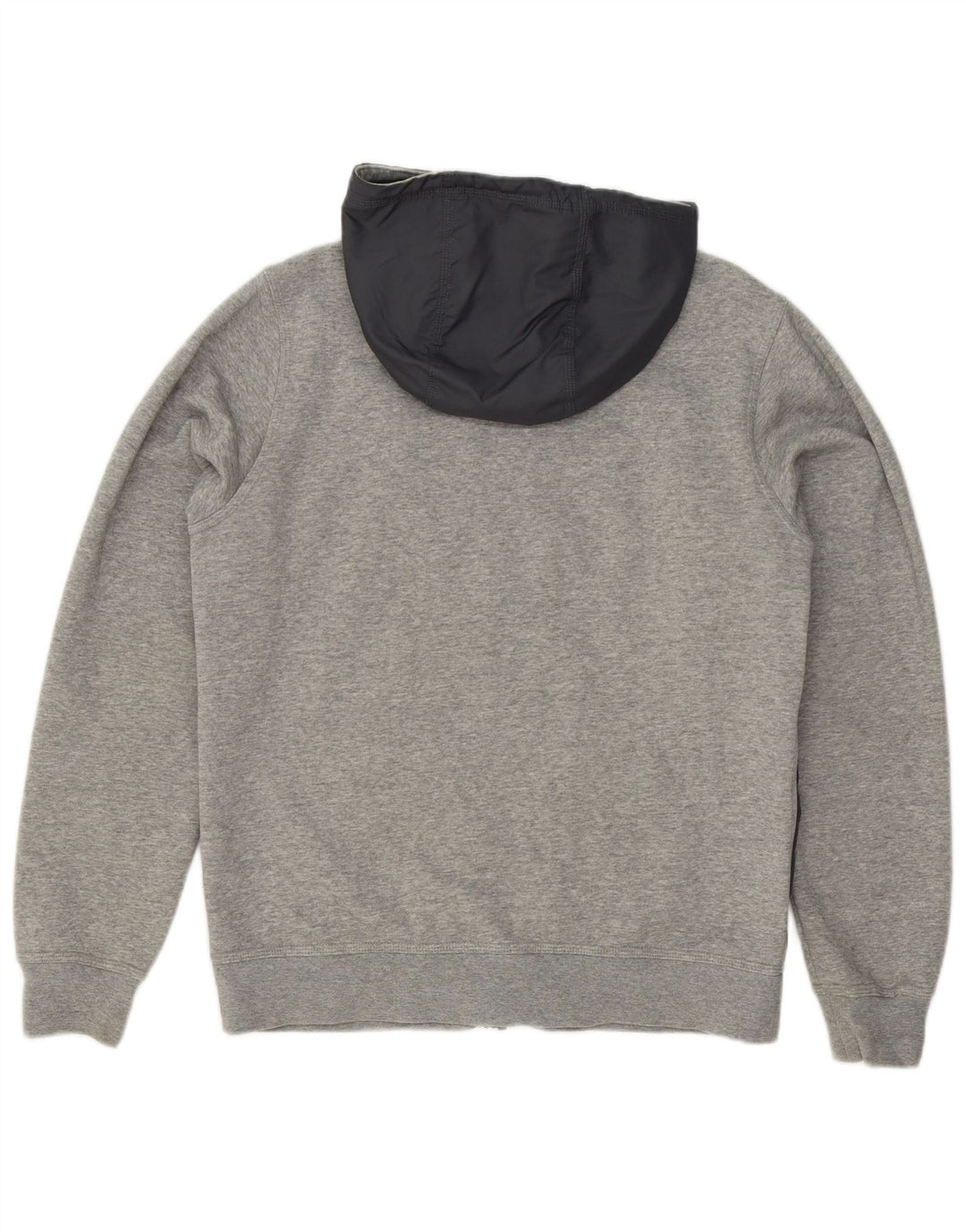 Nike - Sudadera con capucha y cremallera para hombre, algodón gris medio con bloques de color
