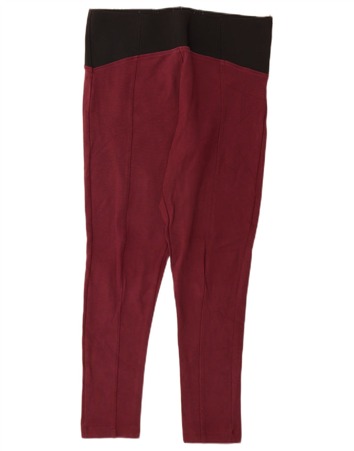 Marks & Spencer Leggings para mujer UK 42 Viscosa mediana burdeos