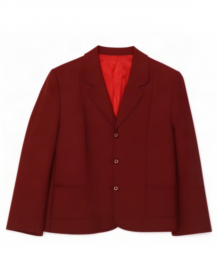 El Encore Chaqueta tipo blazer de 3 botones para mujer UK 44 Poliéster burdeos mediano