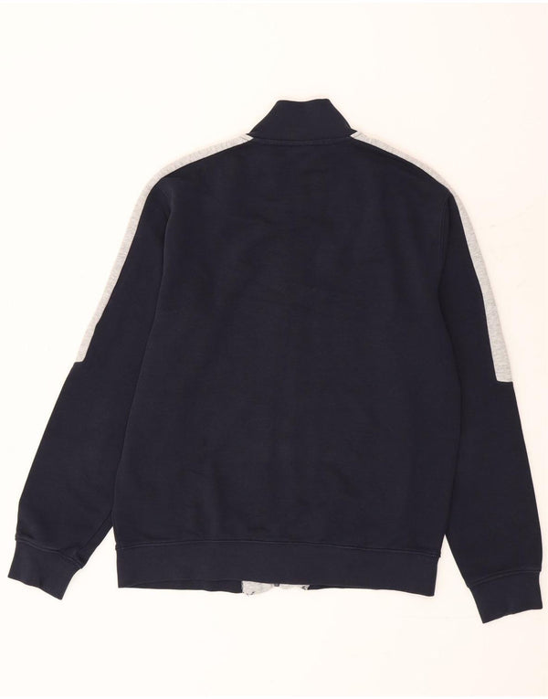 Arena Hombre Chándal Top Chaqueta Grande Azul Marino Colorblock Algodón