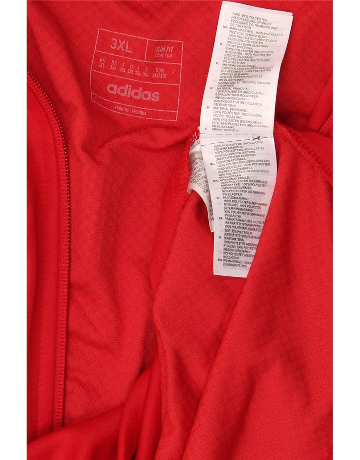 Adidas Aeroready Graphic Chándal Top Chaqueta para Hombre 3XL Poliéster Rojo