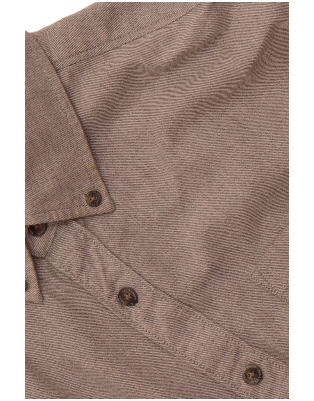 Eddie Bauer Camisa de franela de corte clásico para hombre Algodón gris grande