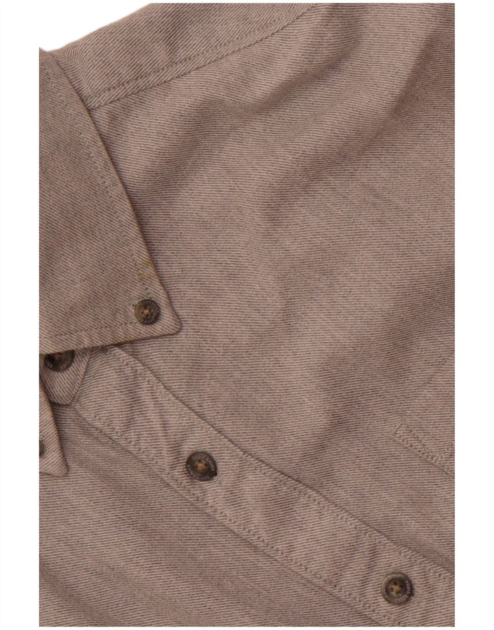 Eddie Bauer Camisa de franela de corte clásico para hombre Algodón gris grande