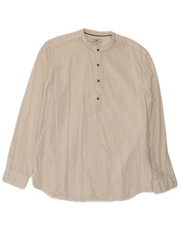 Jack & Jones Hombre Slim Fit Jersey Camisa XL Blanco Algodón