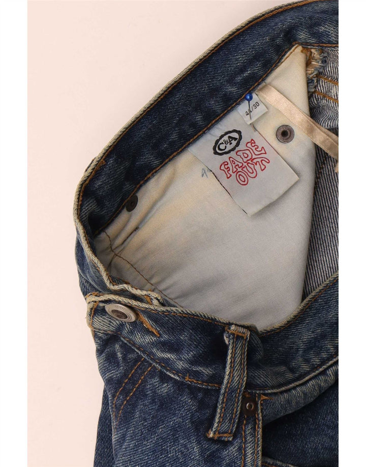 Vaqueros cónicos para mujer C & A IT44 Medium W34 L30 Azul