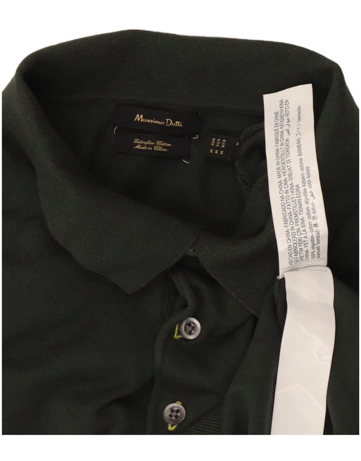Polo Massimo Dutti Hombre Algodón Verde Medio