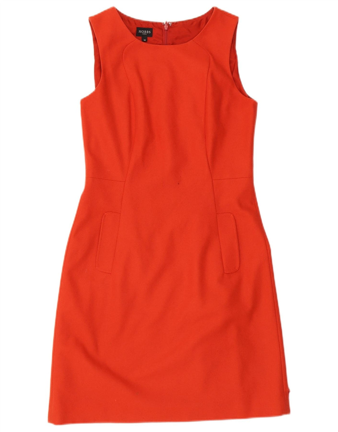 Hobbs Vestido tubo sin mangas para mujer UK 10 Small Red Wool