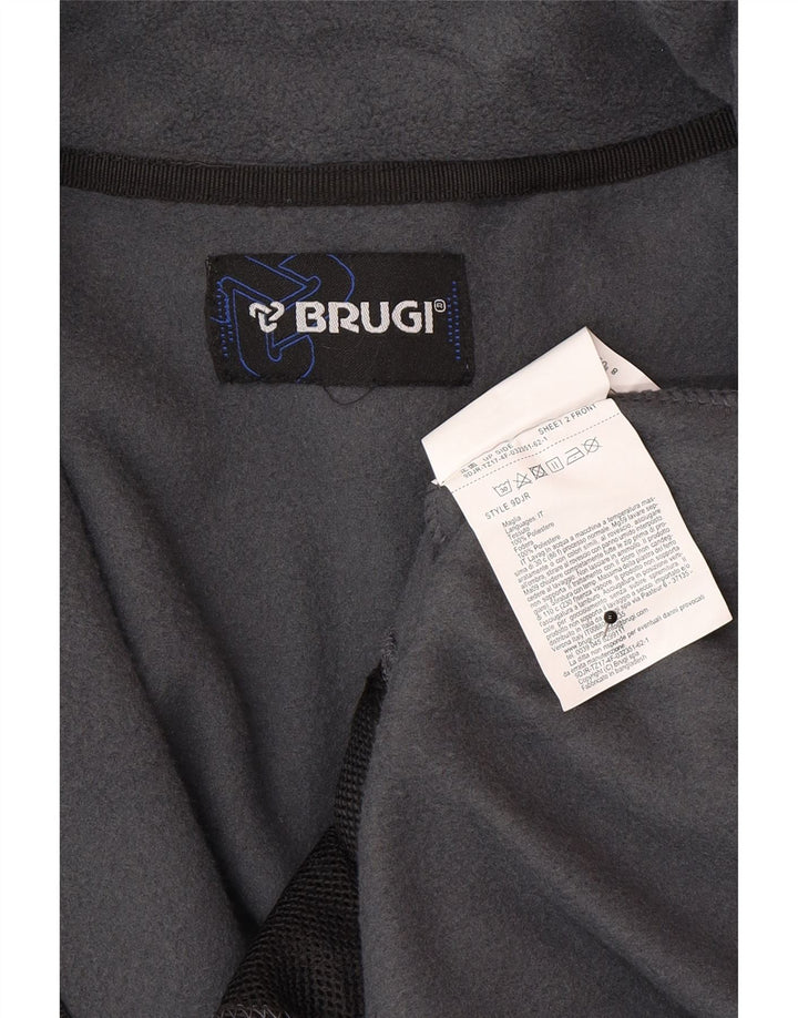 Brugi Chaqueta polar para hombre UK 40 Grande Poliéster gris