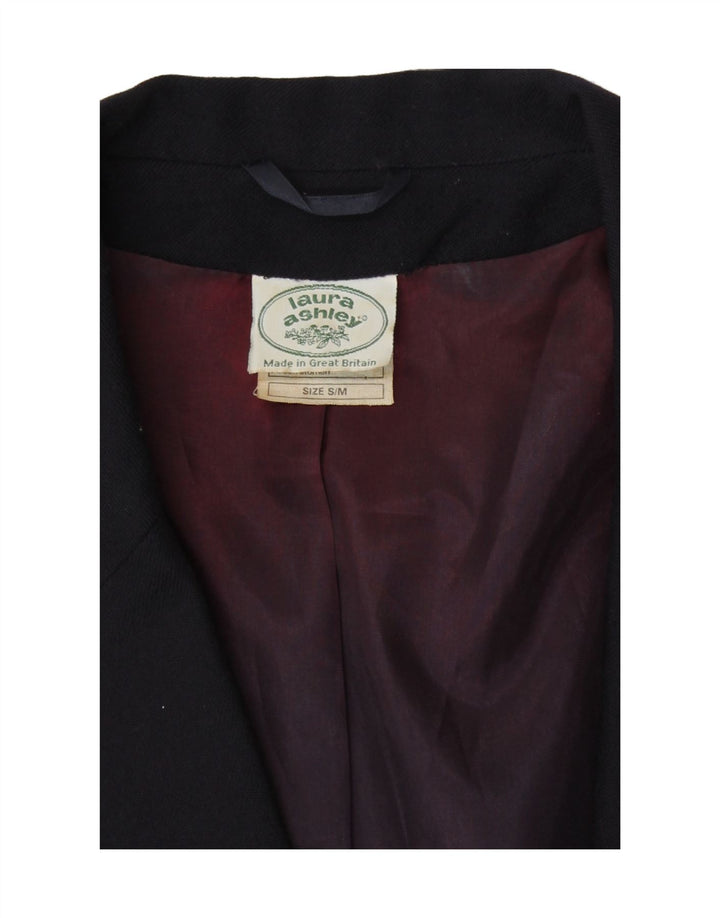 Laura Ashley Chaqueta Blazer de 2 Botones para Mujer UK 10 Small Lana Azul Marino