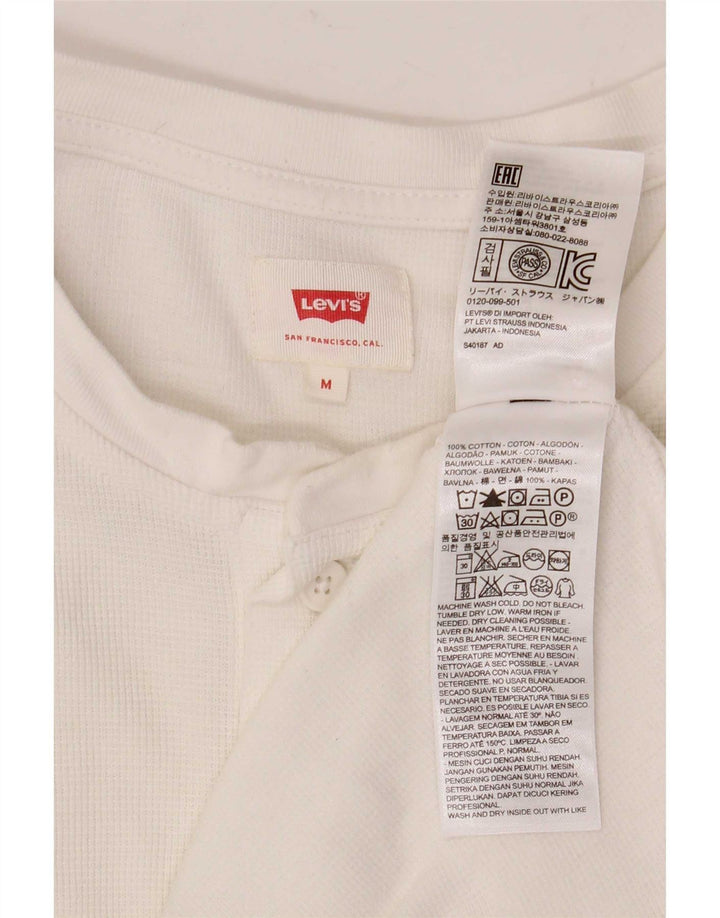 Levi's Hombre Top Manga Larga Algodón Blanco Mediano