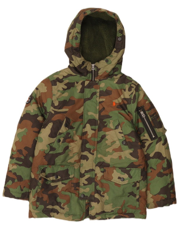 Polo Ralph Lauren Chaqueta Cortavientos para Niños 7-8 Años Small Verde Camuflaje