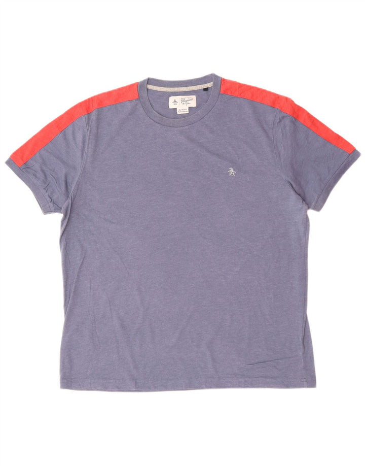 PENGUIN Camiseta Hombre Top XL Azul Colorblock