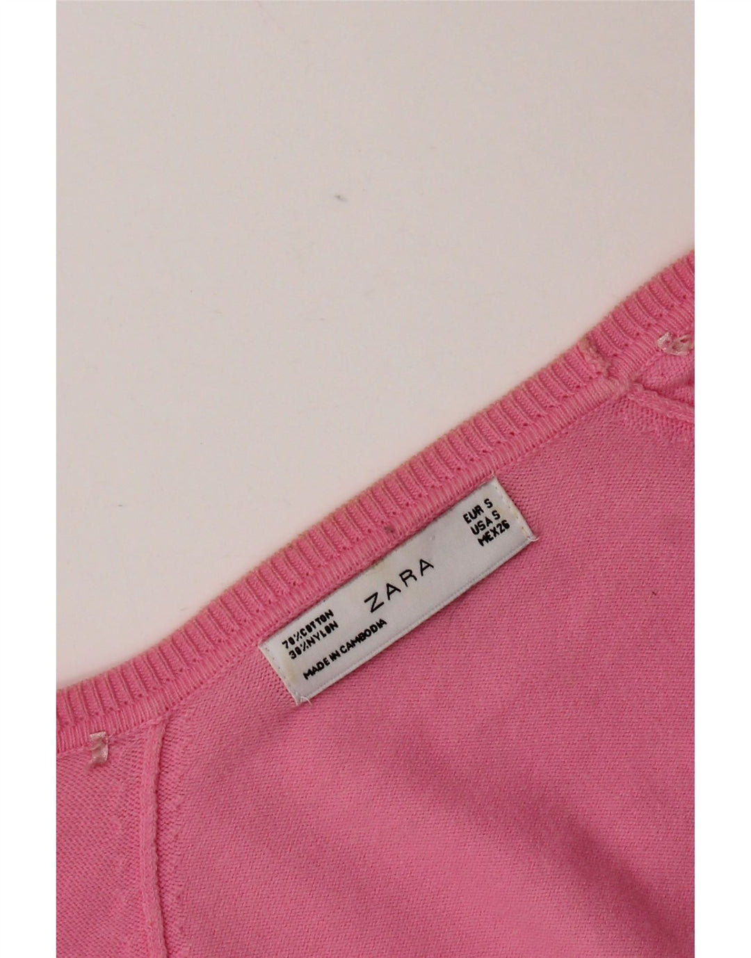 Zara Mujer Cárdigan Suéter UK 10 Small Rosa