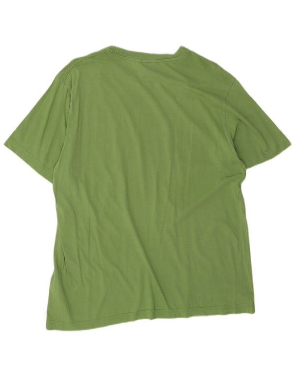 Diadora Hombre Camiseta Gráfica Top Grande Verde Algodón