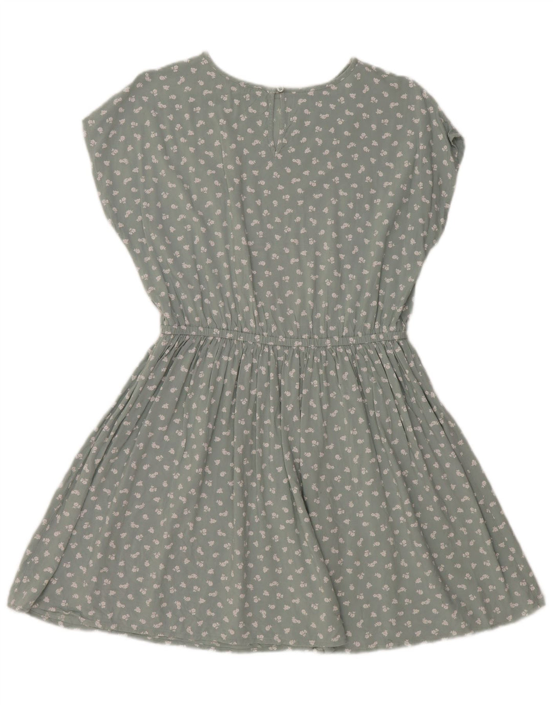 BENETTON Vestido Básico Niña 11-12 Años Verde Floral