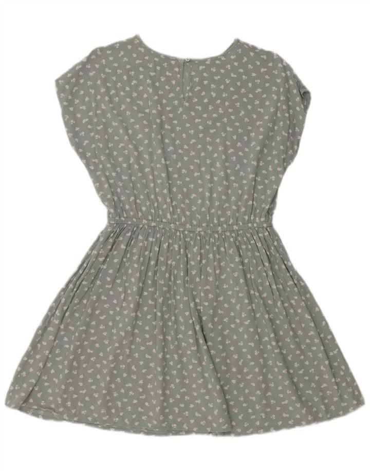 BENETTON Vestido Básico Niña 11-12 Años Verde Floral