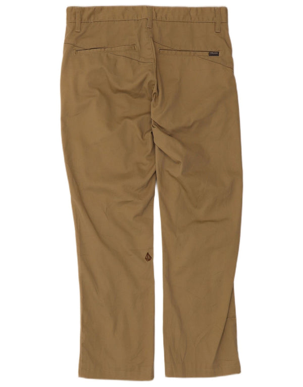 Volcom Mens Straight Chino Trousers W30 L27 Beige Cotton