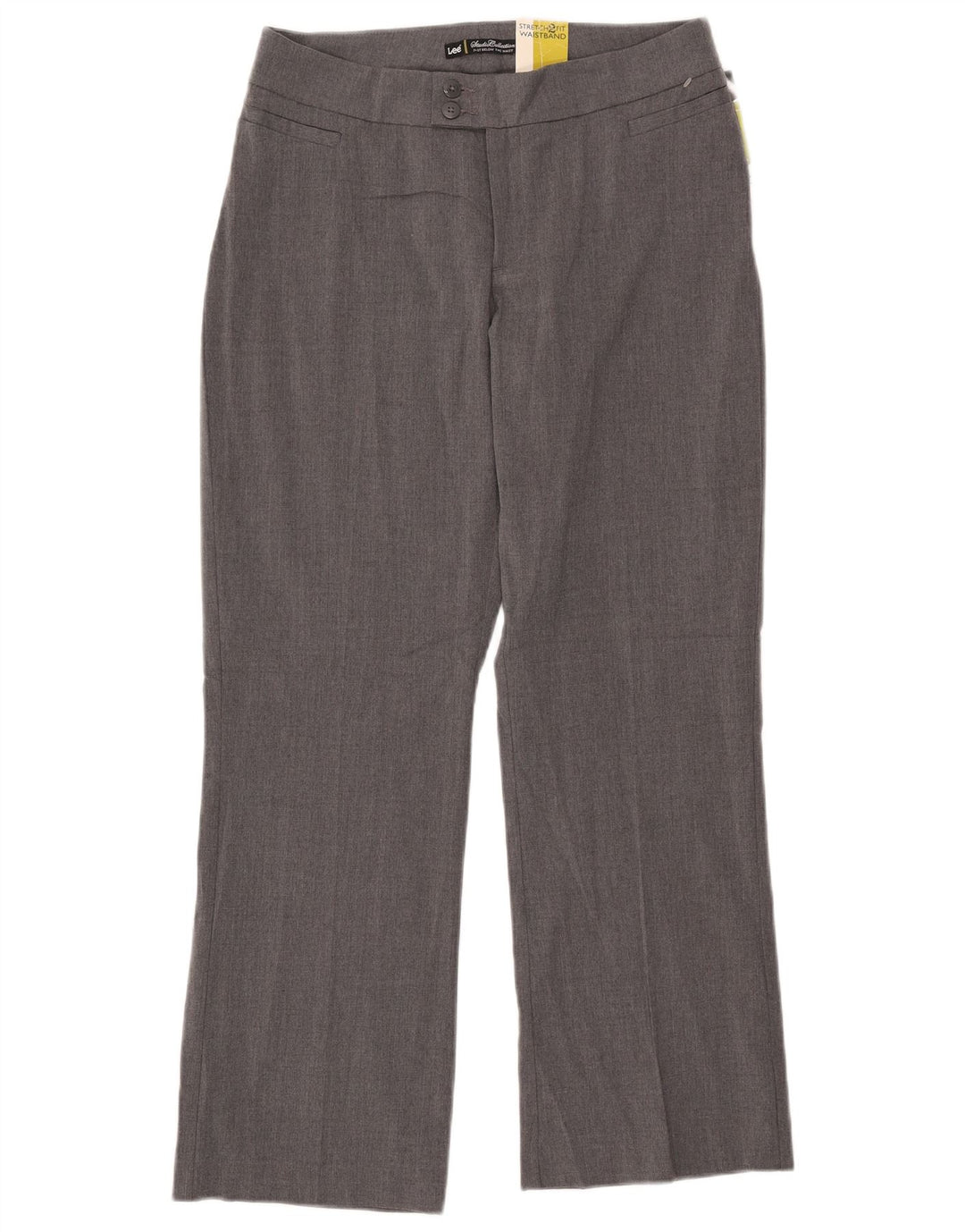 LEE Pantalones casuales rectos para mujer US 10 Large W31 L28 Poliéster gris