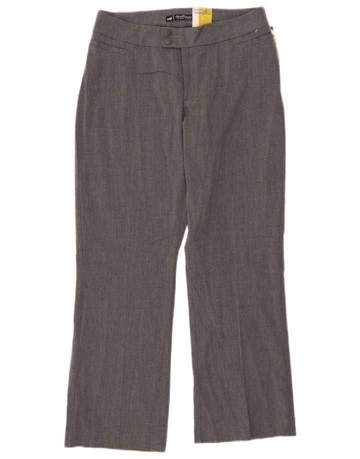 LEE Pantalones casuales rectos para mujer US 10 Large W31 L28 Poliéster gris