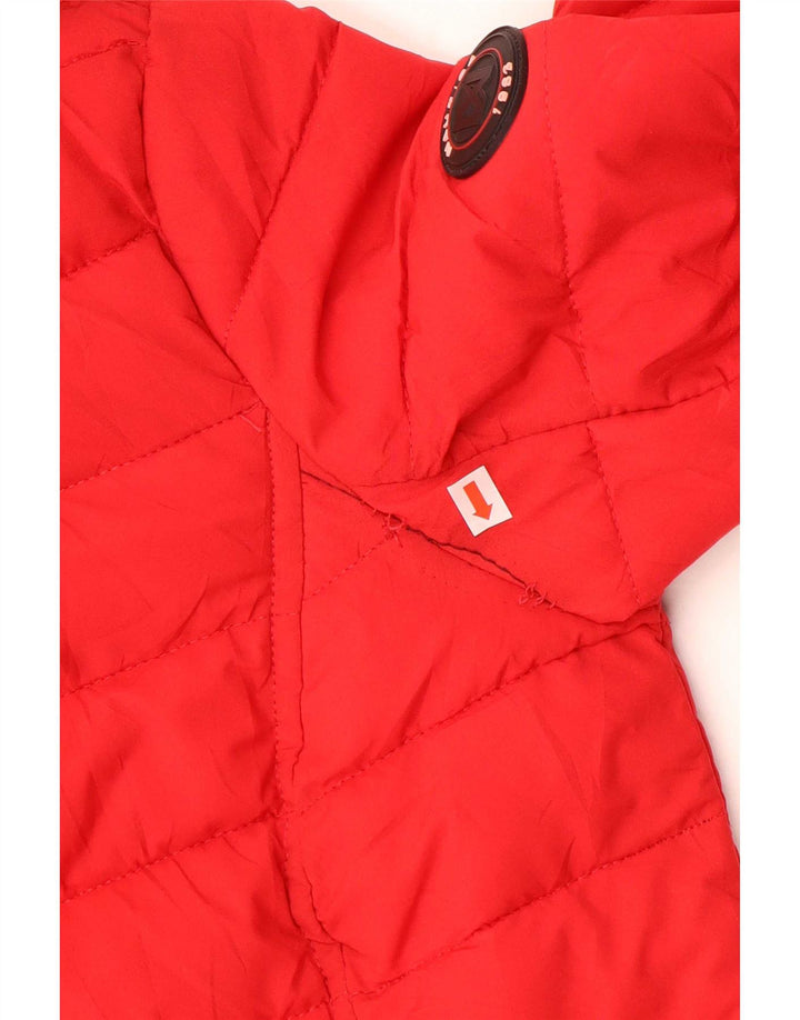 Nautica Chaqueta acolchada con capucha para mujer UK 6 XS Poliéster rojo