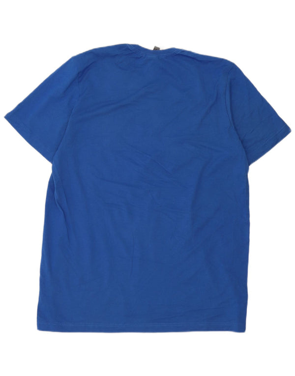 Adidas - Camiseta gráfica para hombre, talla grande, algodón azul