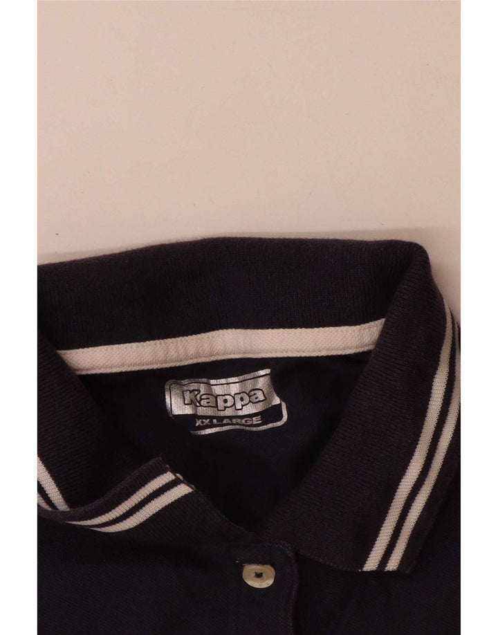 Kappa Polo Slim para Mujer 2XL Azul Marino Rayas