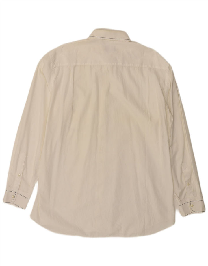 PAUL & SHARK Camisa náutica para hombre Talla 42 Algodón blanco grande