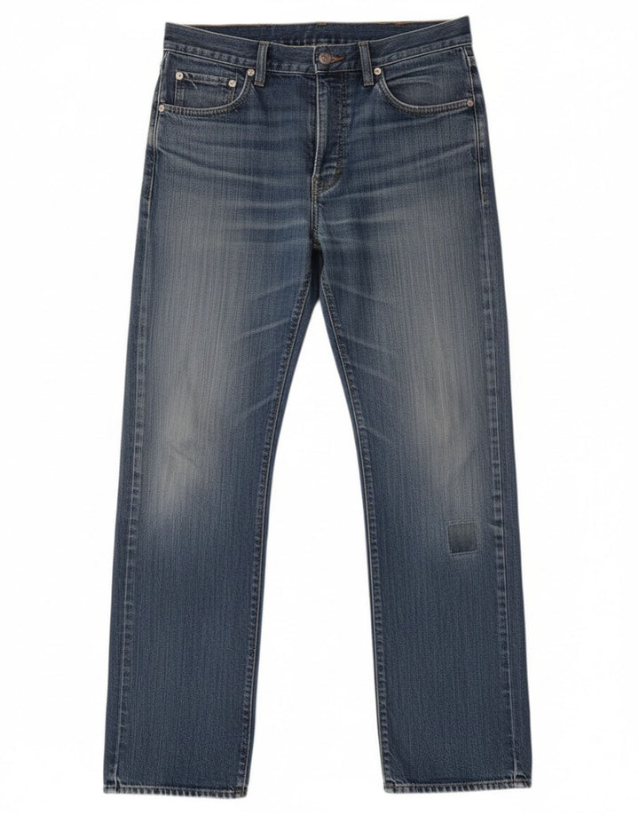 Vaqueros Hugo Boss Hombre Rectos W33 L32 Algodón Azul