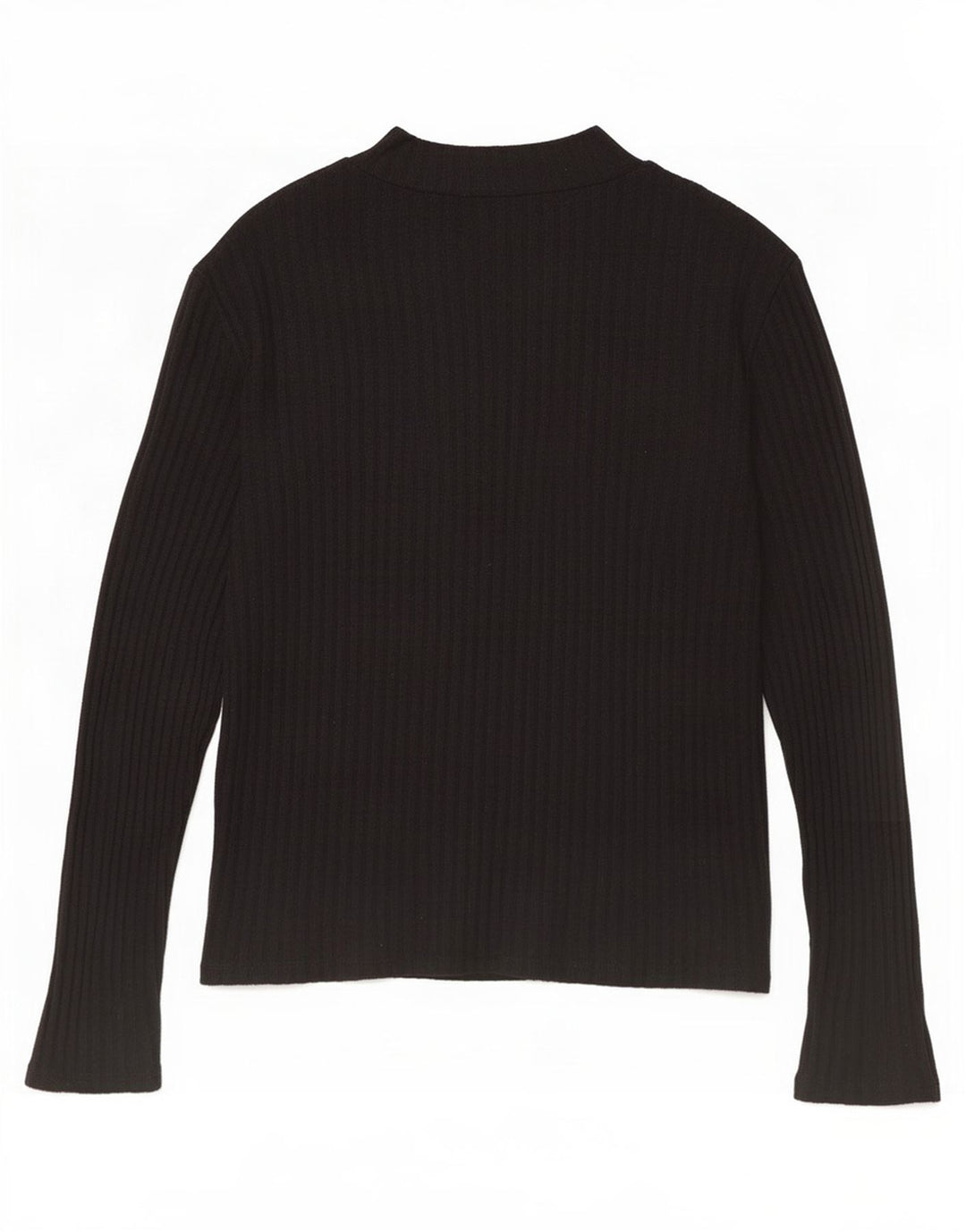 Zara Mujer Top Manga Larga UK 44 Grande Negro