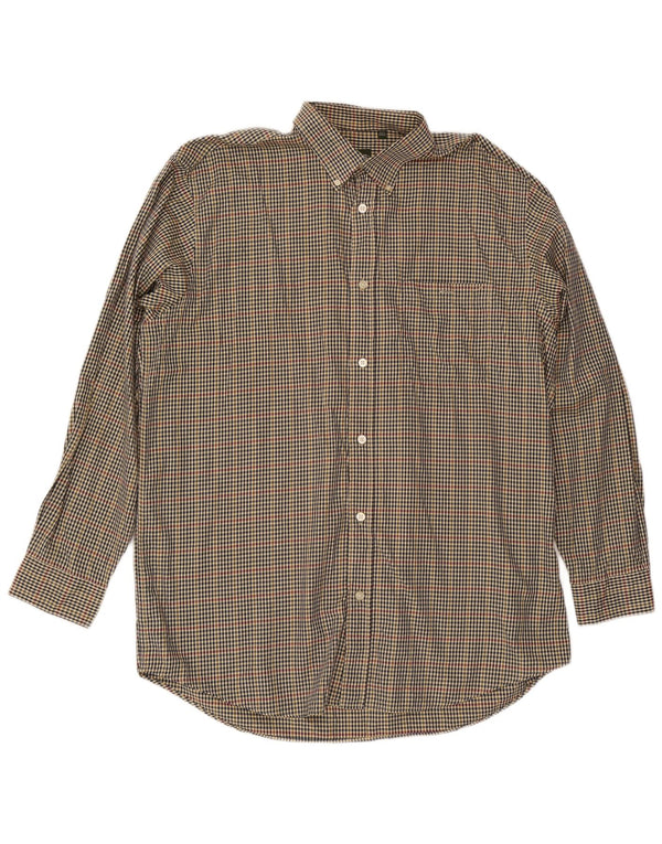 Orvis Camisa alta para hombre XL Algodón a cuadros multicolor