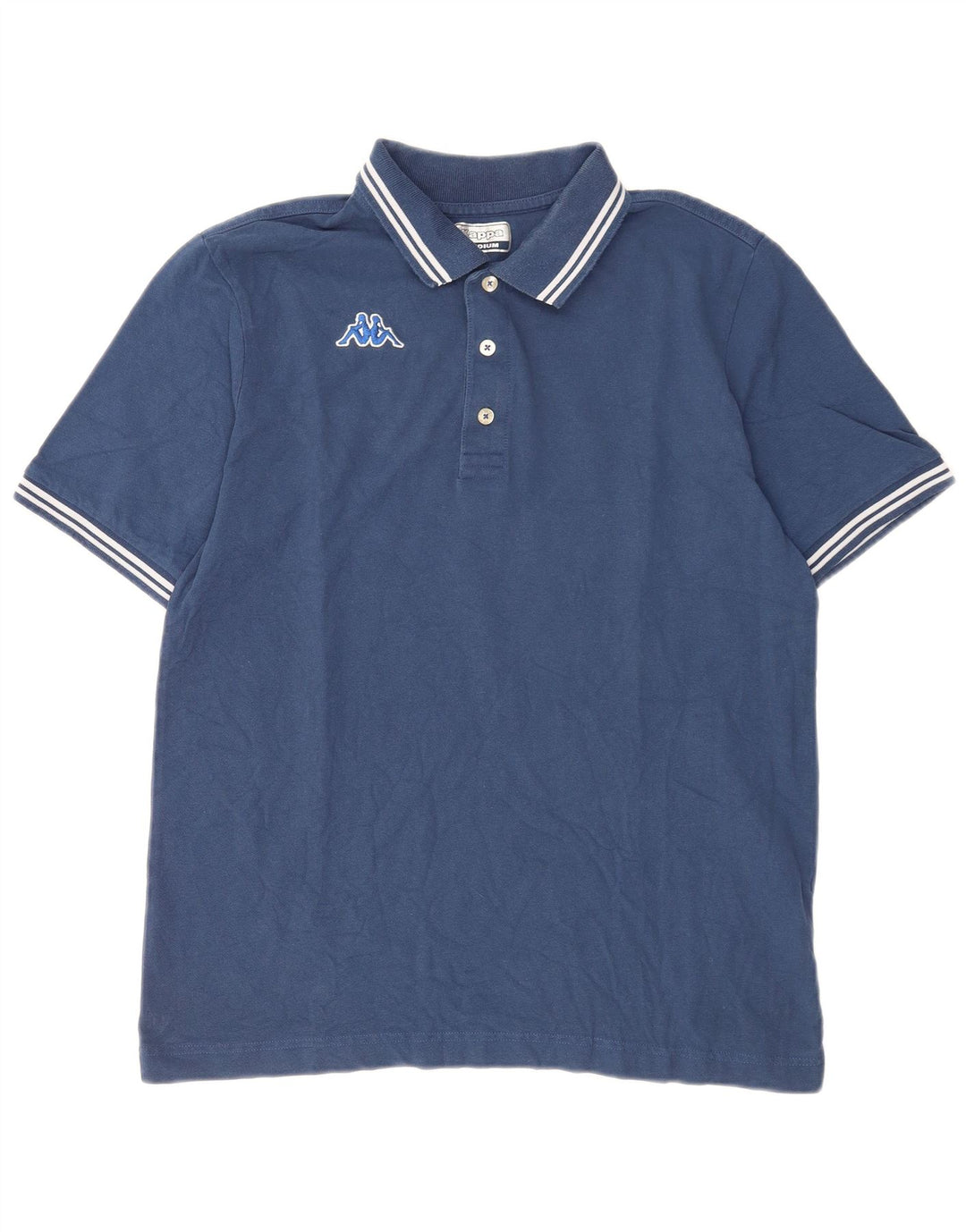 Polo Kappa Hombre Rayas Azul Medio