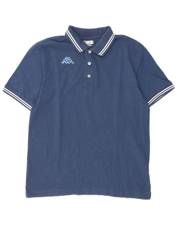 Polo Kappa Hombre Rayas Azul Medio