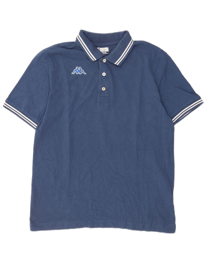 Polo Kappa Hombre Rayas Azul Medio