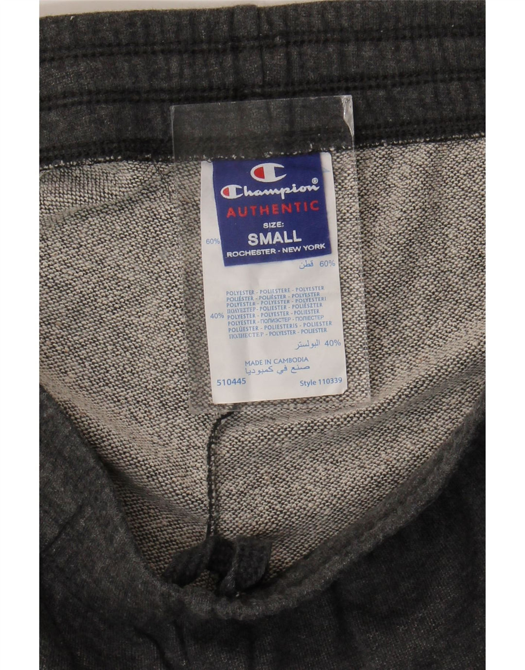 Champion Pantalones De Chándal Para Hombre Joggers Small Gris Algodón