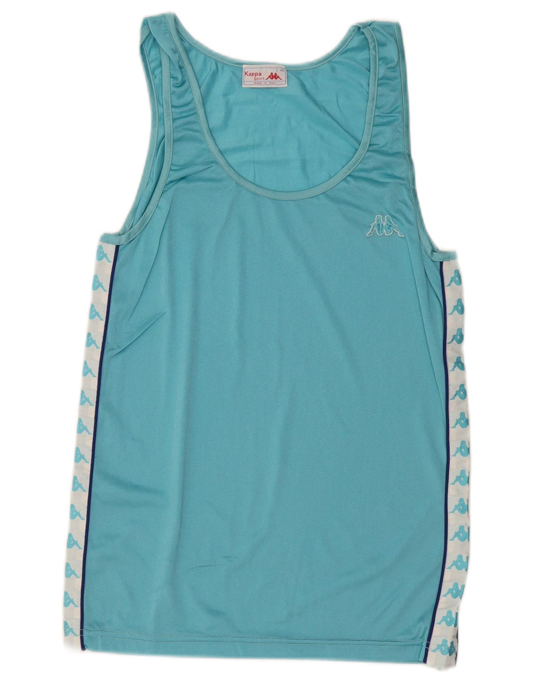 KAPPA Camiseta sin mangas estampada para hombre IT 46 Small Blue Colourblock Poliamida