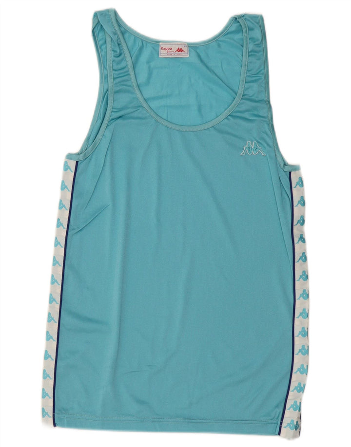 KAPPA Camiseta sin mangas estampada para hombre IT 46 Small Blue Colourblock Poliamida