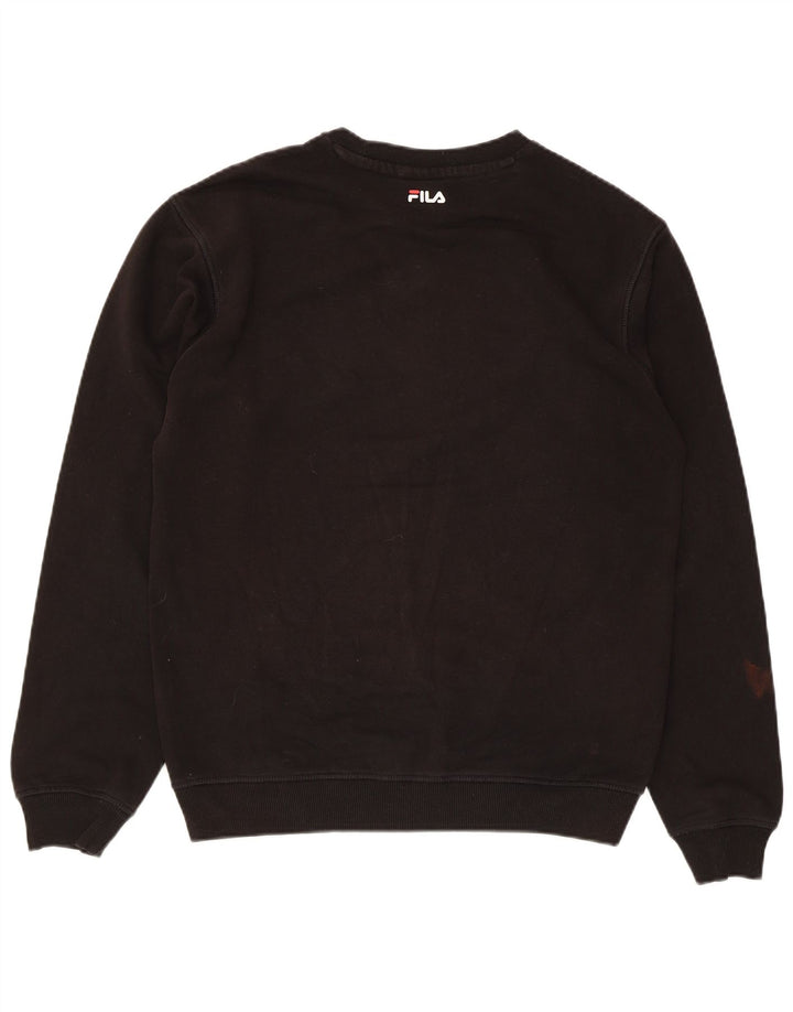 Fila Hombre Graphic Sudadera Jumper Pequeño Algodón Negro