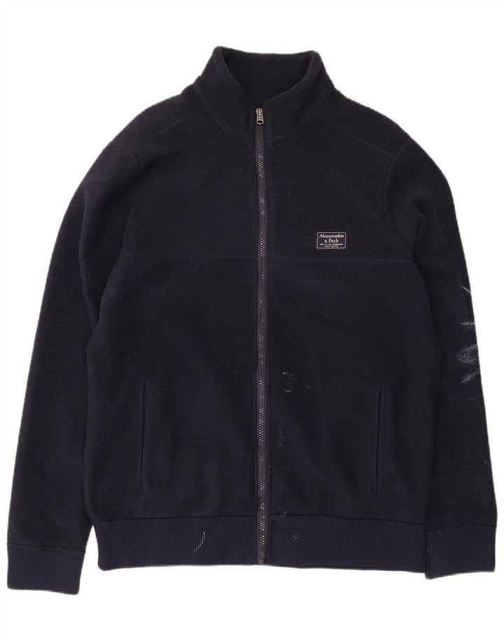 Abercrombie & Fitch Chaqueta polar para hombre UK 38 Mediana Azul marino Poliéster