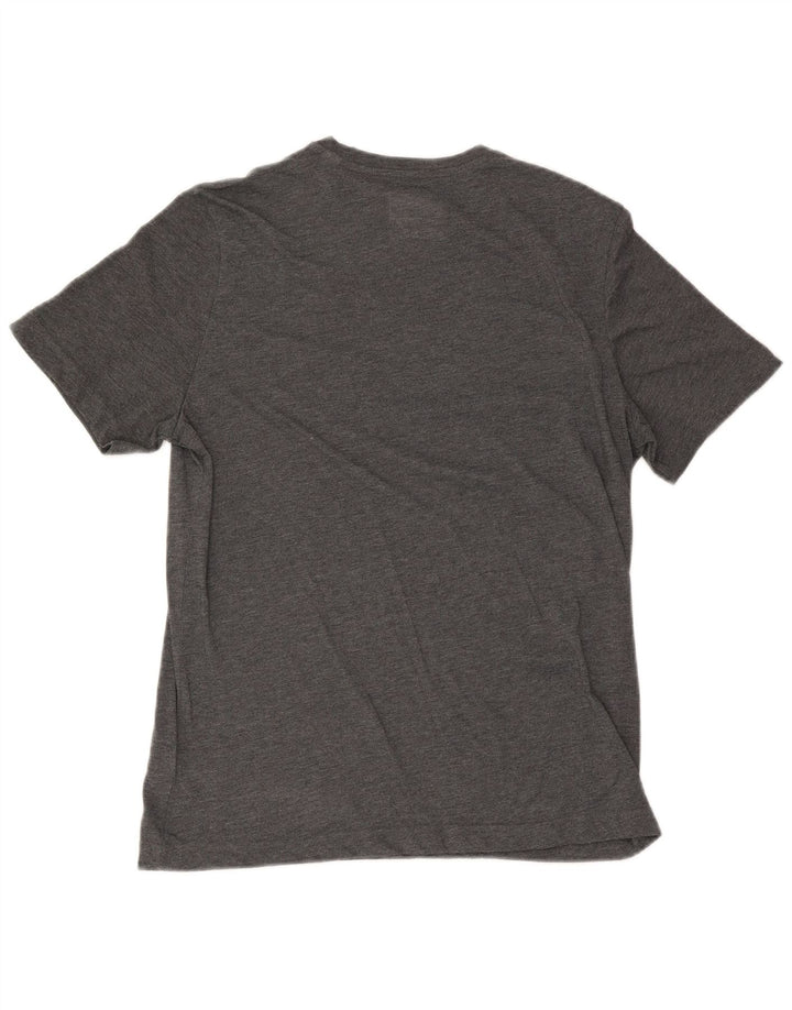 Reebok Camiseta gráfica de ajuste regular para hombre Top grande de poliéster moteado gris