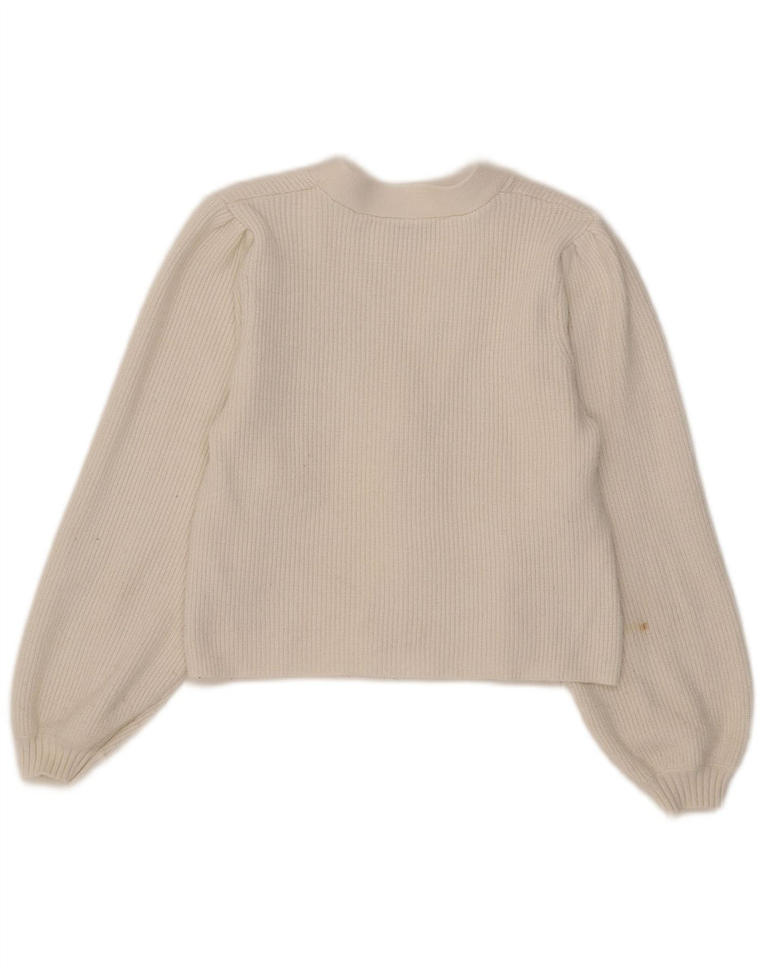 Zara - Cárdigan corto para mujer, talla 40, viscosa blanca mediana
