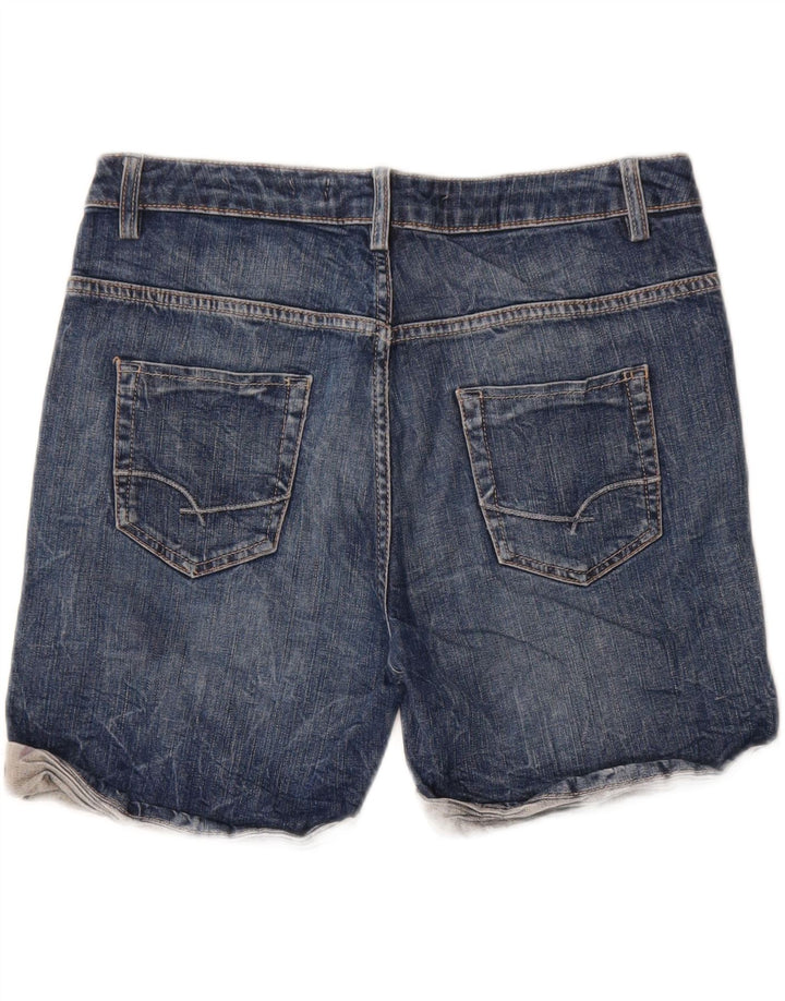 ZARA Mujer Shorts Vaqueros EU 40 Medium W30 Azul