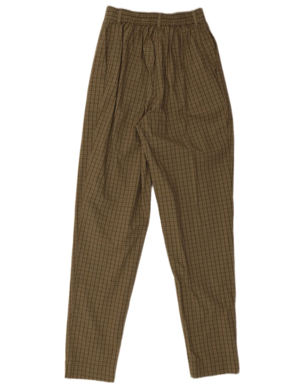 Marks & Spencer Pantalones chinos para mujer UK 10 Small W24 L31 Brown Check
