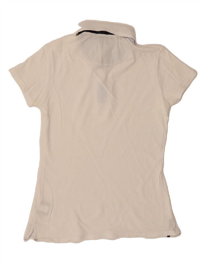KAPPA Womens Polo Shirt UK 12 Medium White Cotton Vintage Kappa and Second-Hand Kappa from Messina Hembry 