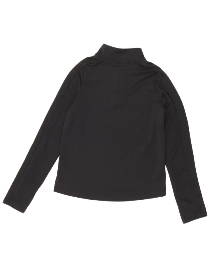 Nike Dri Fit - Chándal con cremallera y cuello para niña, 10 a 11 años, talla mediana, color negro