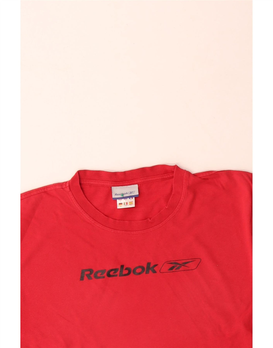 REEBOK Camiseta gráfica para hombre Top Medium Red Cotton