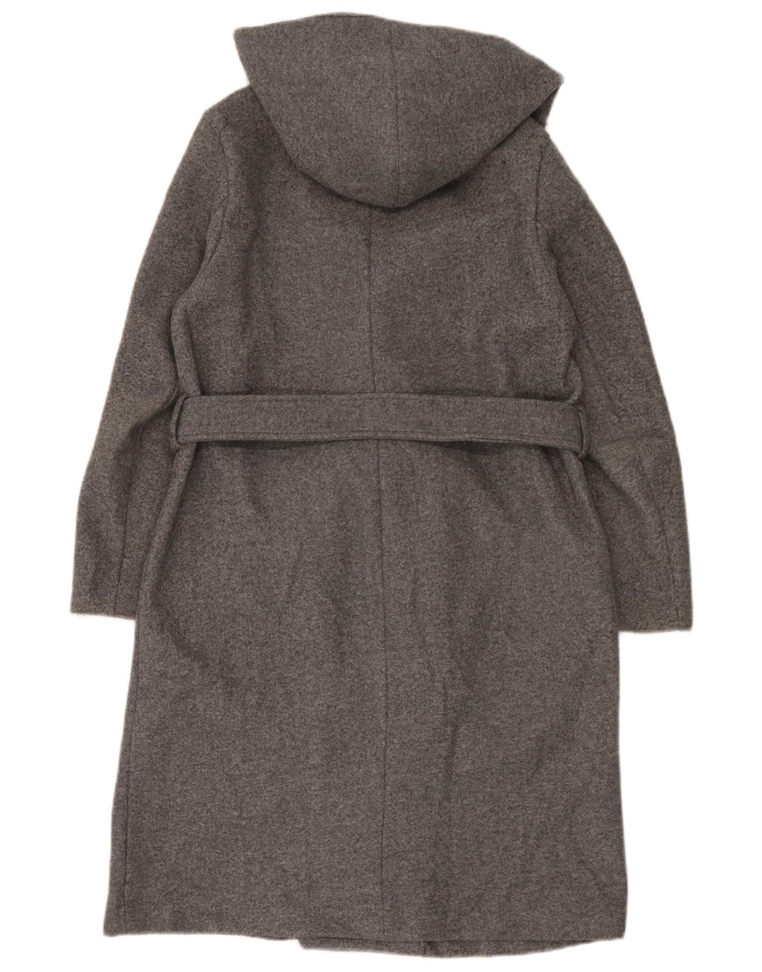 Zara Mujer Abrigo extragrande con capucha UK 6 XS Poliéster gris