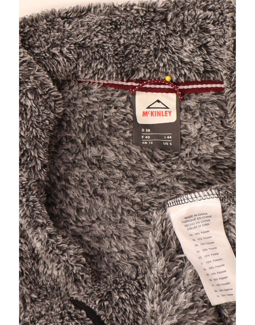 MC Kinley Chaqueta polar para mujer UK 12 Poliéster gris medio