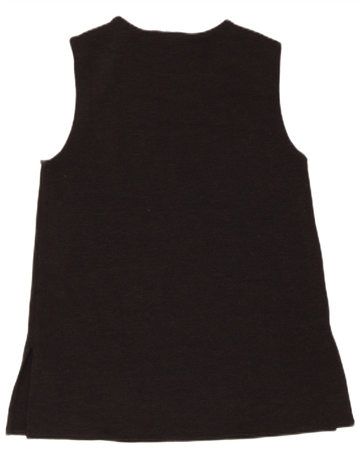 Zara Mujer Chaleco Top UK 10 Small Negro