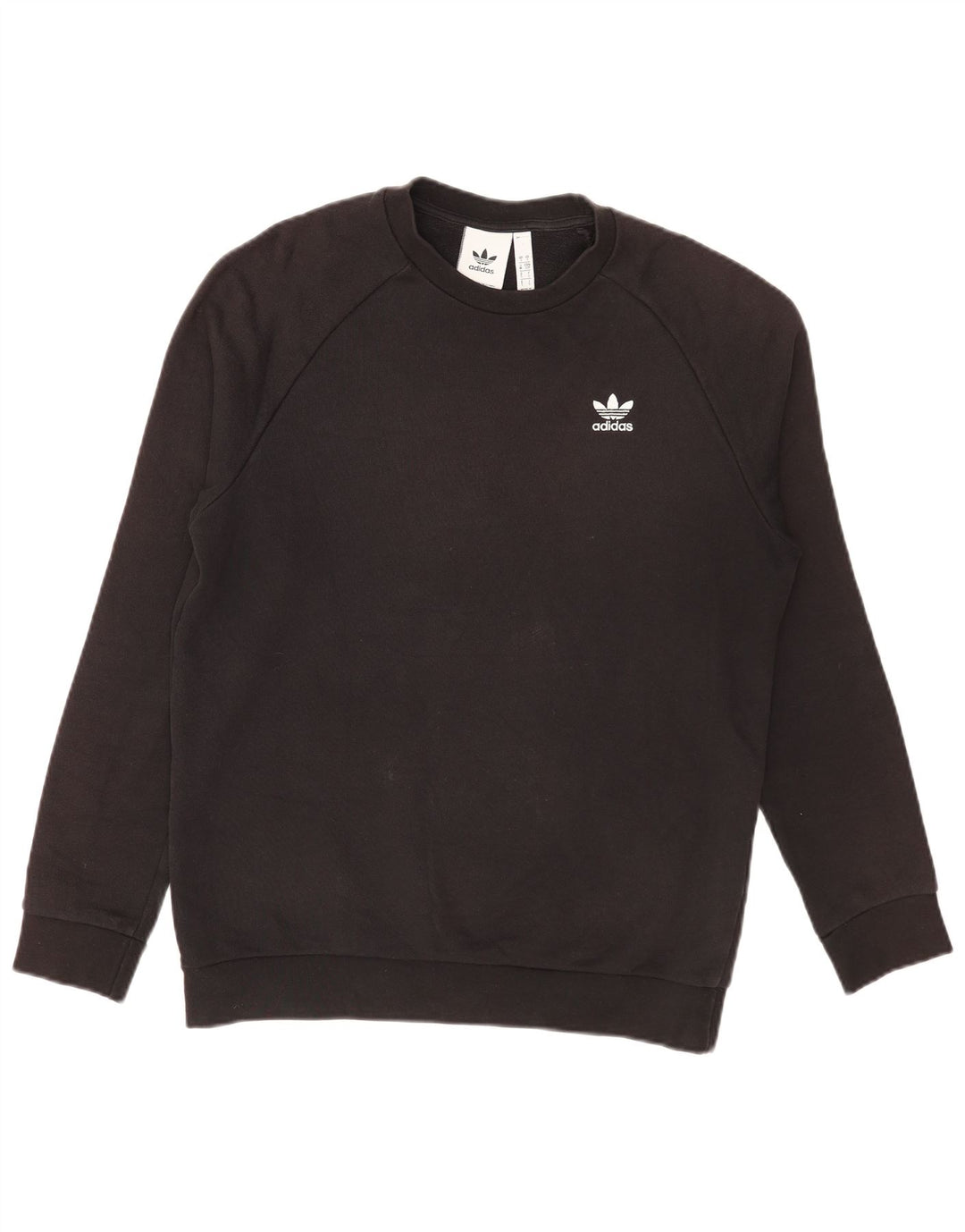 Adidas Hombre Loose Fit Sudadera Jumper Pequeño Algodón Negro