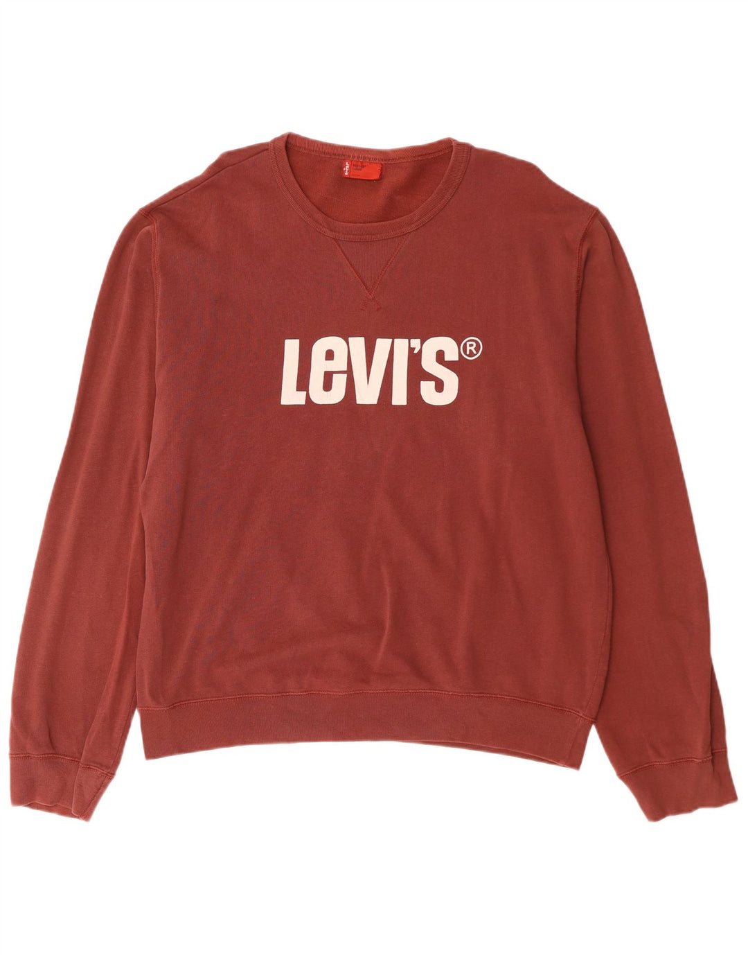 Levi's Hombre Sudadera Gráfica Jumper Large Granate Algodón